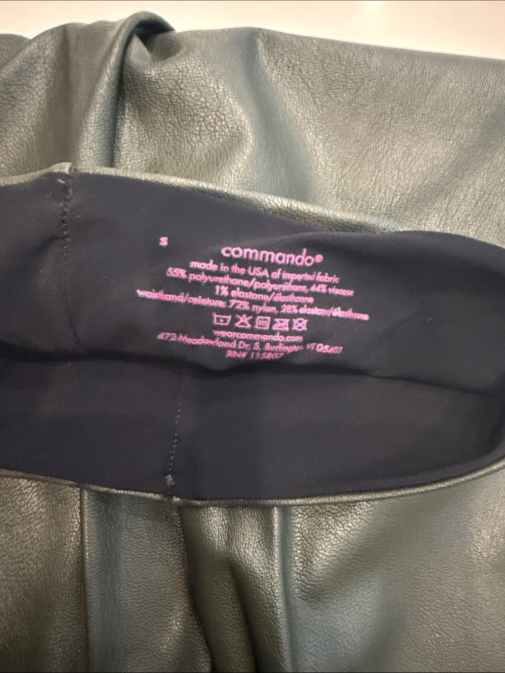 Commando Dark Olive Faux Leather Mini Skirt